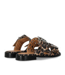 Ganni Animier Flat Sandale mit Schnallen