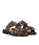 Ganni Animier Flat Sandale mit Schnallen