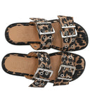 Ganni Animier Flat Sandale mit Schnallen