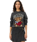 Ganni Bear Grey Crewneck Jumper