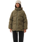 Ganni Beige gerippte Mütze