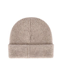 Ganni Beige gerippte Mütze