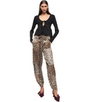 Ganni Black Cardigan med snørebånd