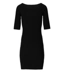 Ganni Black Cut Out Ribbed Dress