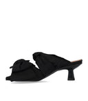 Ganni Black Heeled Mule With Bows
