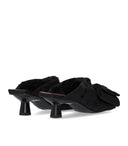 Ganni Black Heeled Mule With Bows