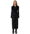 Ganni Black Polo Jumper