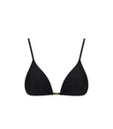 Ganni Black Lurex Bikini Top