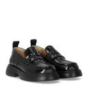 Ganni Black Naplack Chunky Loafer