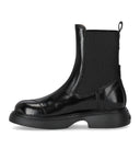 Ganni Black Naplack Mid Chelsea Boot