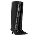 Ganni Black Naplack Slouchy Boot