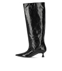 Ganni Black Naplack Slouchy Boot
