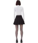 Ganni Black plisado Mini falda