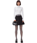 Ganni Black plisado Mini falda