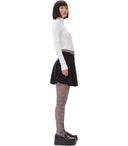 Ganni Black plisado Mini falda