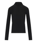 Ganni Black Ribbed Turtleneck Jumper