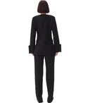 Ganni Black Single Breasted Blazer med lommer
