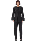 Ganni Black Single Breasted Blazer med lommer