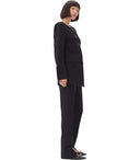 Ganni Black Single Breasted Blazer med lommer