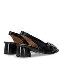 Bombas de litera negra Ganni con hebilla