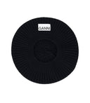 Ganni Black Wool Beret