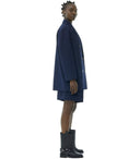 Ganni Blue oversized dubbele borsten blazer