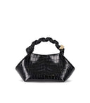 Ganni Bou Black Croco -printtas
