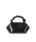Ganni Bou Black Croco -printtas