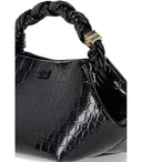Ganni Bou Black Croco -printtas