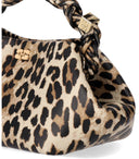 Ganni Bou Handbag With Leopard Print