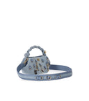 Ganni Bou Mini Handbag in denim sbiadito