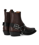 Ganni Brown And Black Texan Chelsea Ankle Boot