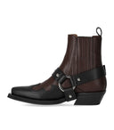 Ganni Brown And Black Texan Chelsea Ankle Boot