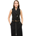 Ganni Crepe Black Vest