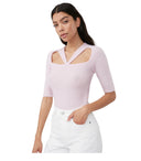 Ganni Cut Out Pink Jumper