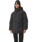 Ganni dunkelgrau gerippte Mütze