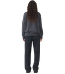 Ganni Fuchsia gestreepte polo jumper