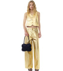 Giubbotto di jeans in oro ganni