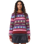 Ganni grafische multicolor crewneck jumper