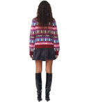 Ganni grafische multicolor crewneck jumper