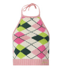 Ganni grafische veelkleurige top