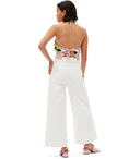 Ganni grafische veelkleurige top