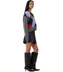 Ganni Gray Diamond Crewneck Jumper