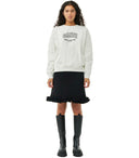 Ganni Isoli Egret White Sweatshirt