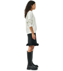 Ganni Isoli Egret White Sweatshirt
