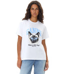 Ganni jersey gato camiseta blanca