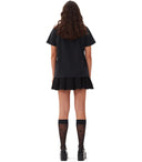 Ganni Jersey Rose Black T -shirt