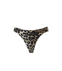 Ganni Leopard Print Cut Out Bikini Bottom