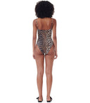 Ganni leopard print badedragt