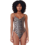 Ganni leopard print badedragt